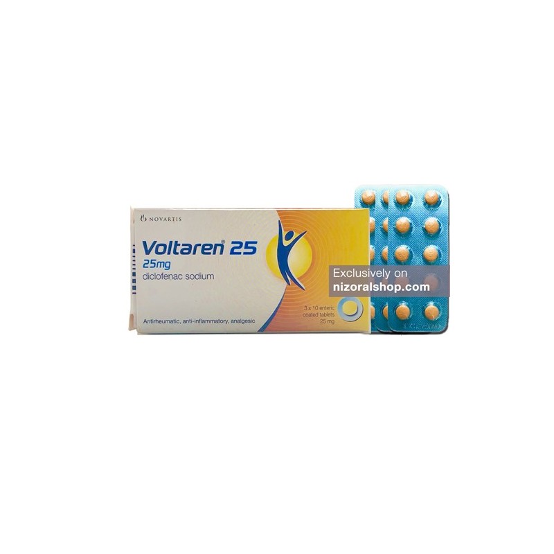 Voltaren 25mg Diclofenac 3x10 Tablets