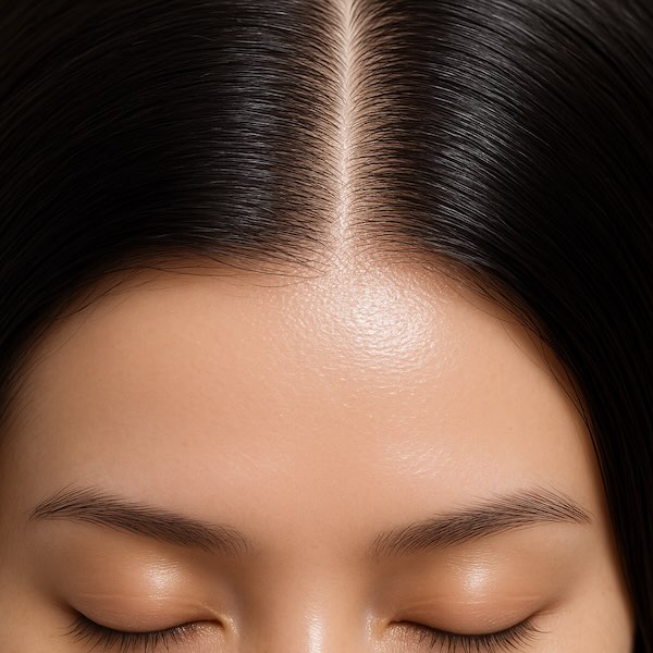 Healthy Scalp After Dandruff Treatment Close-up of healthy scalp free of dandruff